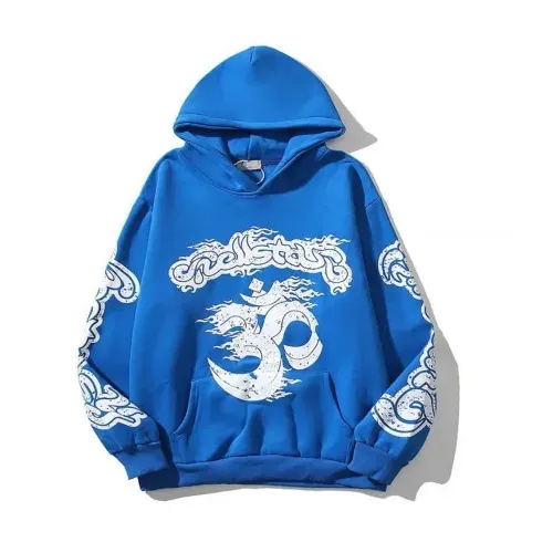 Blue Hellstar Yoga Hoodie