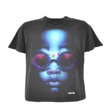 Black Hellstar Goggles T Shirt for Men's