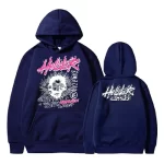 Hellstar Sound Like Heaven Hoodie Navy Blue - hellstar-clothing