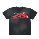 Hellstar Black Gel Sport Logo T Shirt