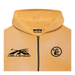 Sports Yellow Zip-Up Hoodie-Front