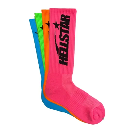 Neon Hellstar Multi Socks - Hellstar clothing