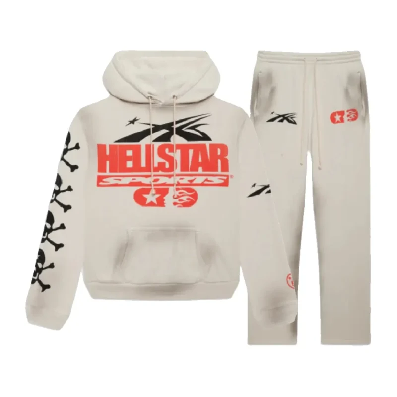 Hellstar If You Don't Like Us Beat Us White Tracksuit- Hellstar Clothing