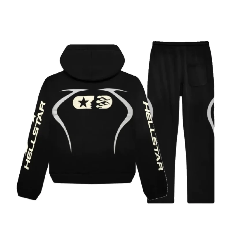 Black-Hellstar Tracksuit Sports Jet-Back