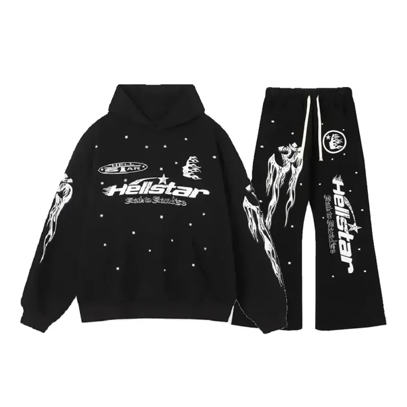 Hellstar Studios Records Black Tracksuit - Hellstar Clothing