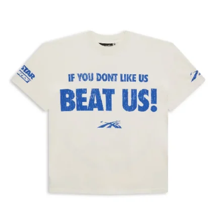 Hellstar White-Blue Beat Us T-Shirt