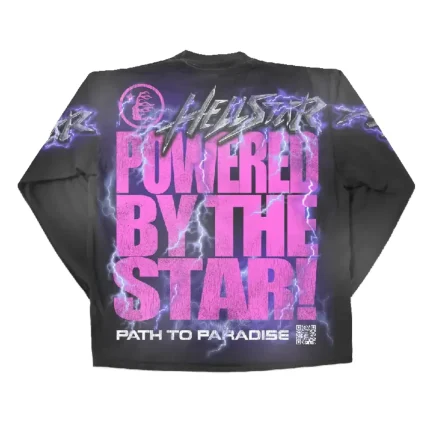 Hellstar Black Powered By The Star Long Sleeve-Back