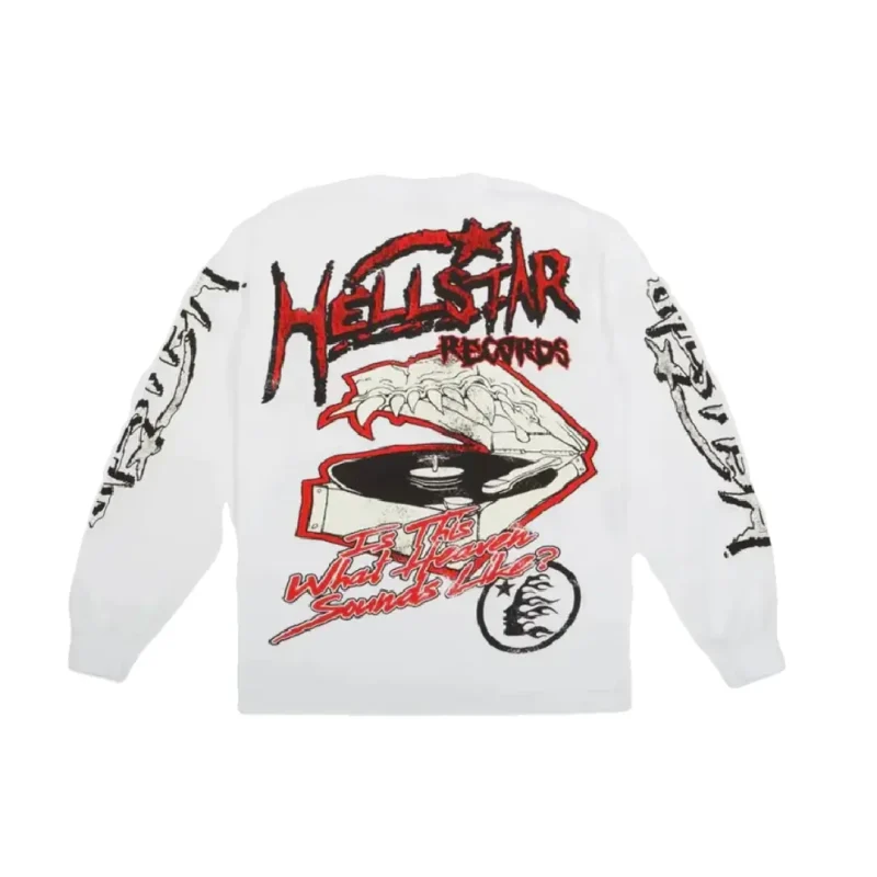 White Hellstar Long Sleeve Shirt-Back