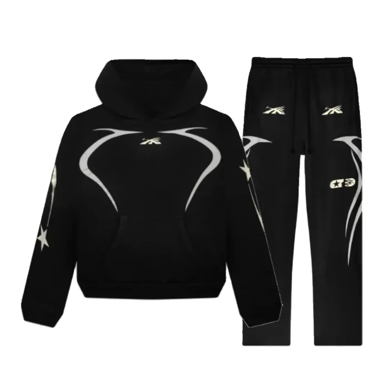 Black-Hellstar Tracksuit Sports Jet - Hellstar Clothing