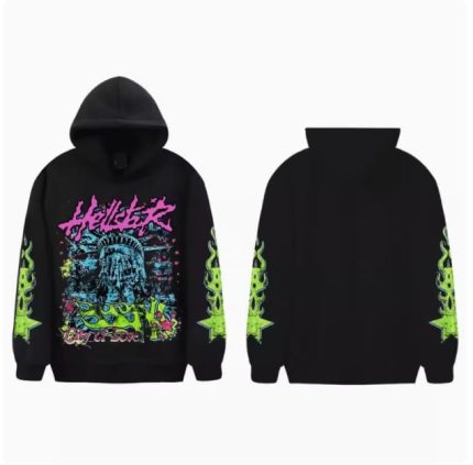 Liberty City of Love Black Hoodie-Hellstar-Clothing