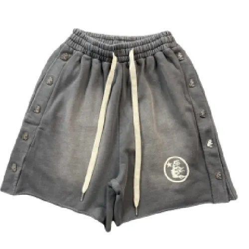 Best Hellstar Snap Grey Shorts