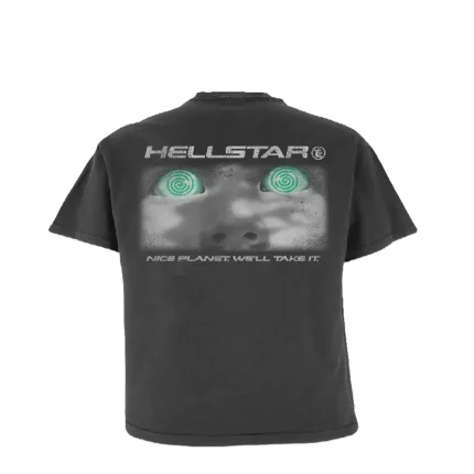 Black Hellstar Attacks T Shirt-back