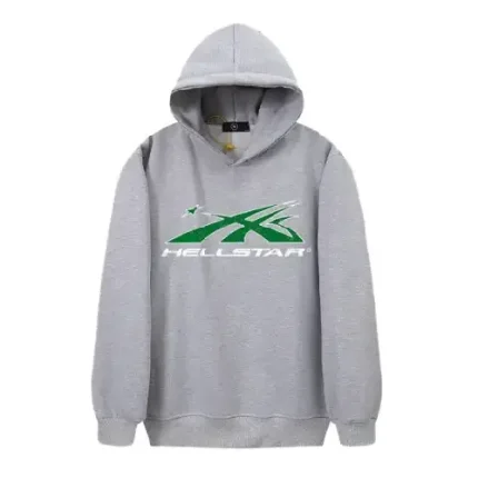 Grey Hellstar Studios Sports Logo Hoodie