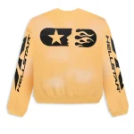 Yellow Stylish Hellstar Sports Crewneck-Back