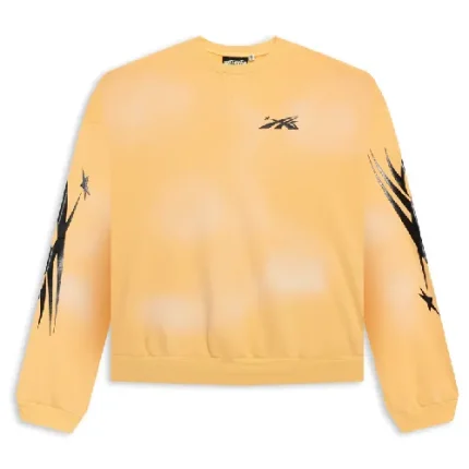 Yellow Stylish Hellstar Sports Crewneck