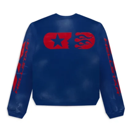 Blue Hellstar Crewneck Longsleeve