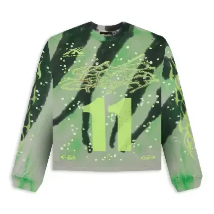 Green Hellstar Studios Tye Dye Moto Longsleeve