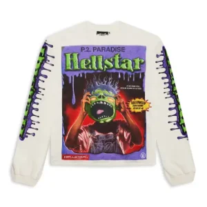 White Hellstar Horror Book Longsleeve