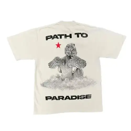 Black & Cream Hellstar Studios Path to Paradise T Shirts back