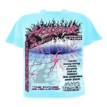 Light Blue Hellstar Studios Neuron Tour T Shirt