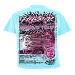 Light Blue Hellstar Studios Neuron Tour T Shirt back