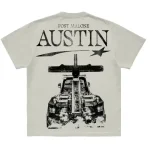 White Hellstar x Post Malone Austin Album T Shirt back