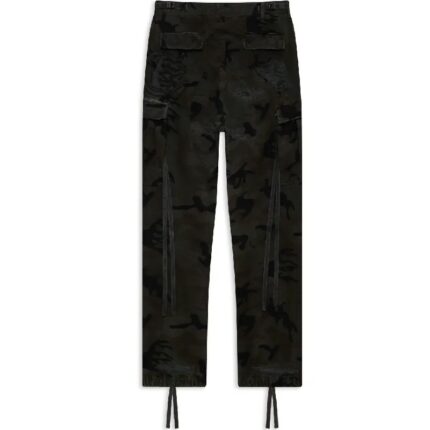 Black Hellstar Distressed Cargo Pants-back