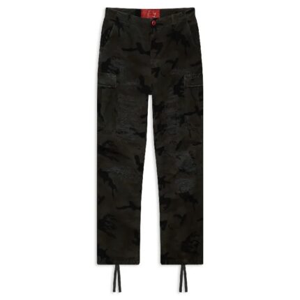 Black Hellstar Distressed Cargo Pants