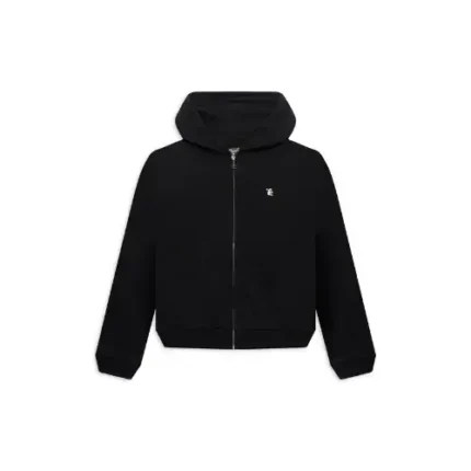 Black Hellstar Essentials Zip-Up Hoodie