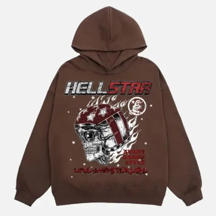 Brown Avant Garde Hellstar Hoodies