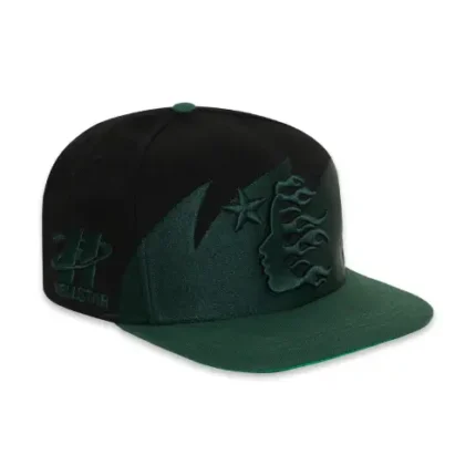 Green Hellstar Sharkteeth Snapback Hat side