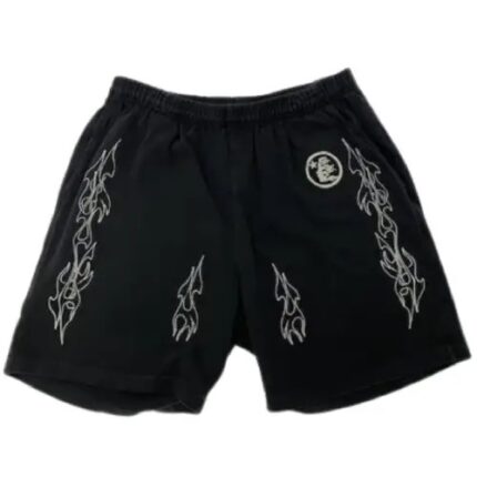 Hellstar Black Flames Shorts