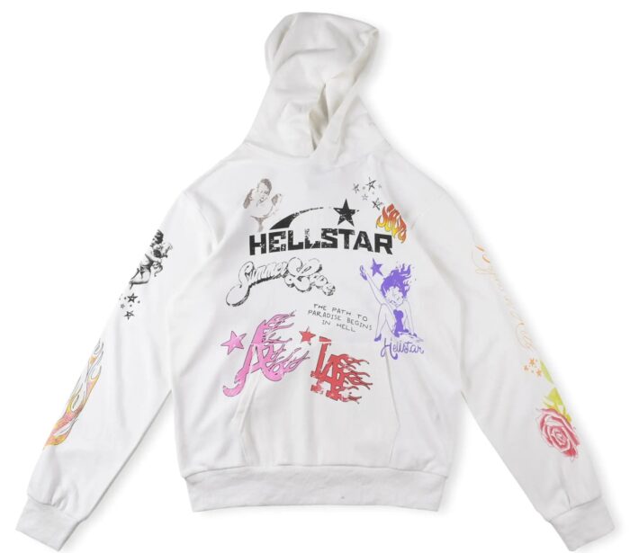 Hellstar Custom Design White Summer Love Hoodie