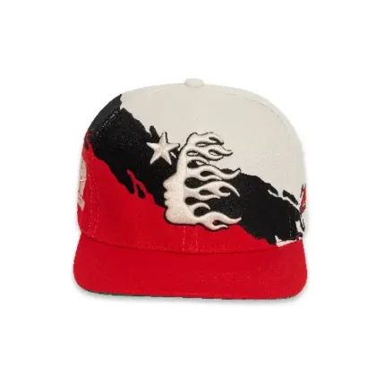 Red and Black Hellstar Paintbrush Snapback Hat