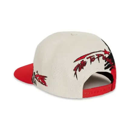 Red and Black Hellstar Paintbrush Snapback Hat side