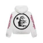 White Hellstar Records Glitter Zip-Up Hoodie