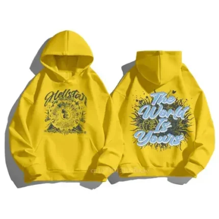 Yellow The World Is Yours Hellstar Hoodie